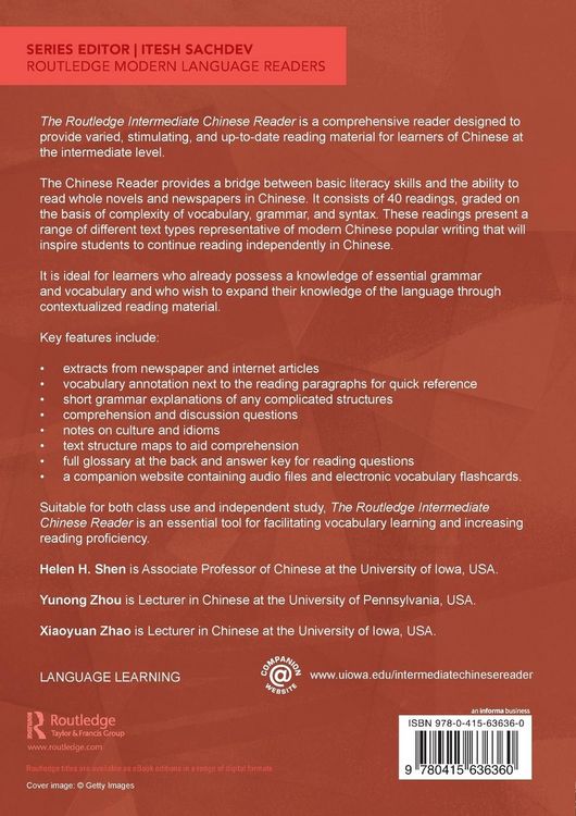 Produktbild: The Routledge Intermediate Chinese Reader