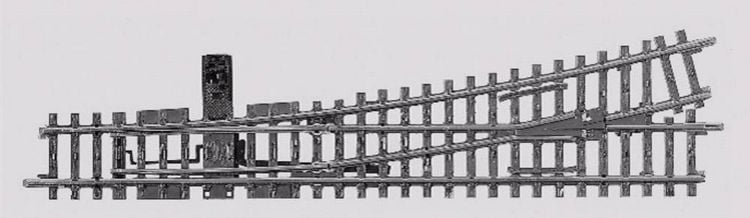 Produktbild: M&auml;rklin H0 K-Gleis (ohne Bettung) 22715 Weiche, links 225mm 1St.