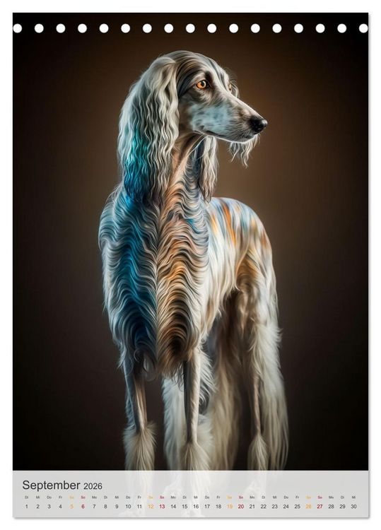 Produktbild: Persischer Windhund (Tischkalender 2026 DIN A5 hoch), CALVENDO Monatskalender