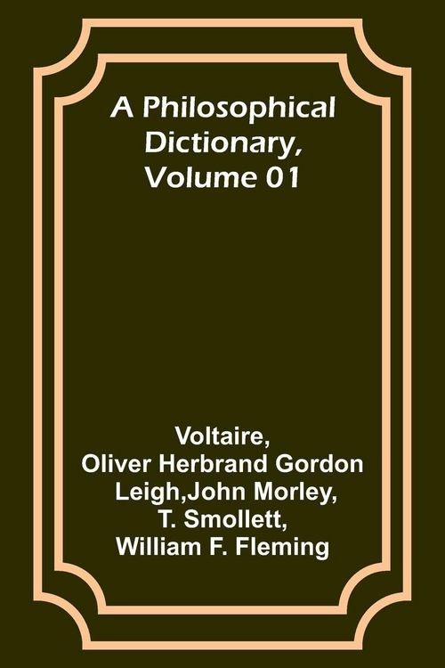 Produktbild: A Philosophical Dictionary, Volume 01