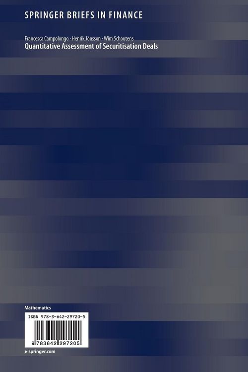 Produktbild: Quantitative Assessment of Securitisation Deals