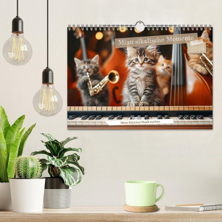 Produktbild: Miau-sikalische Momente (Wandkalender 2026 DIN A4 quer), CALVENDO Monatskalender