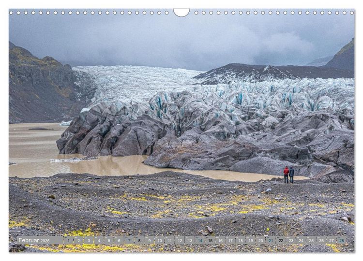 Produktbild: Island - Gletscher, Wasserf&auml;lle, Hei&szlig;e Quellen (Wandkalender 2026 DIN A3 quer), CALVENDO Monatskalender