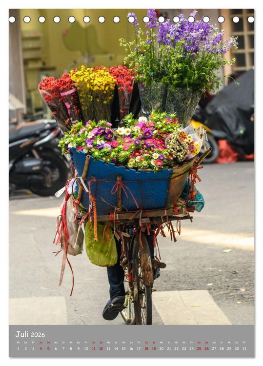 Produktbild: Vietnam Alltag, Farben, Geschichte (Tischkalender 2026 DIN A5 hoch), CALVENDO Monatskalender