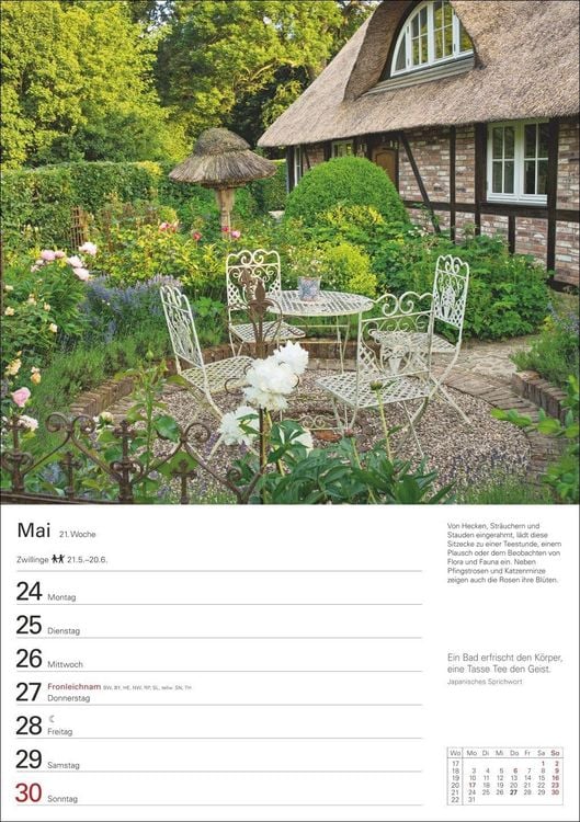 Produktbild: Gartenparadiese Wochenplaner 2027 - 53 faszinierende Fotografien