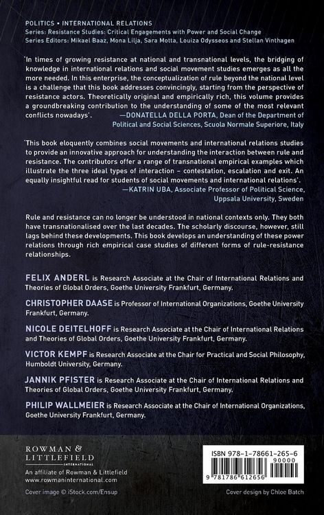 Produktbild: Rule and Resistance Beyond the Nation State