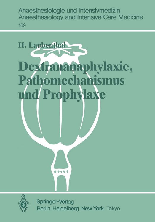 Produktbild: Dextrananaphylaxie, Pathomechanismus und Prophylaxe