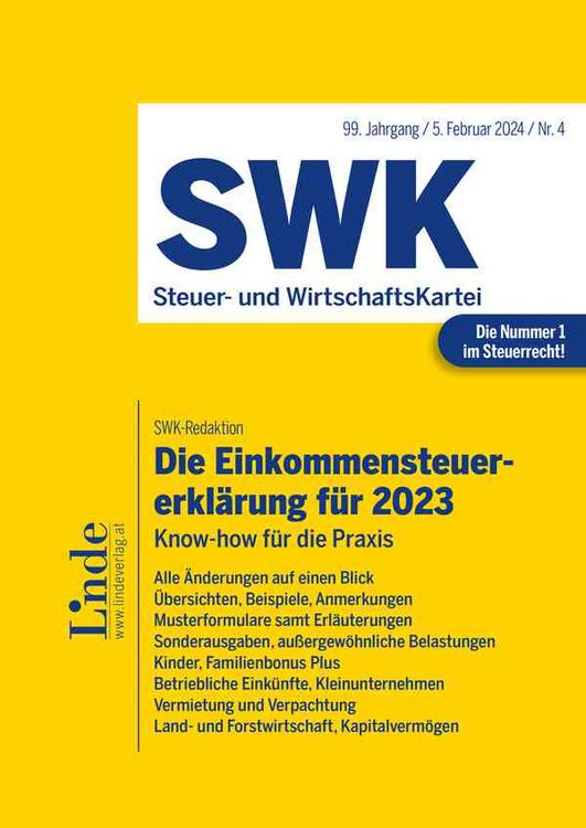 Produktbild: Die Steuererkl&auml;rungen f&uuml;r 2023 | Band 1