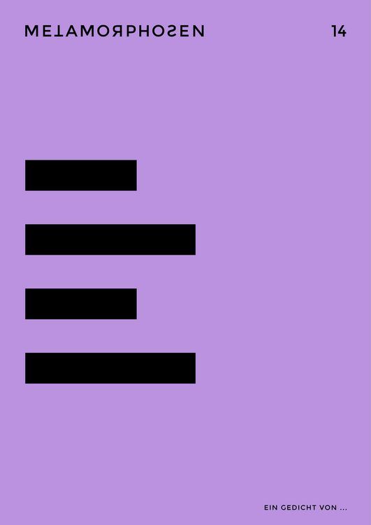 Produktbild: Metamorphosen 14 - Ein Gedicht von ...