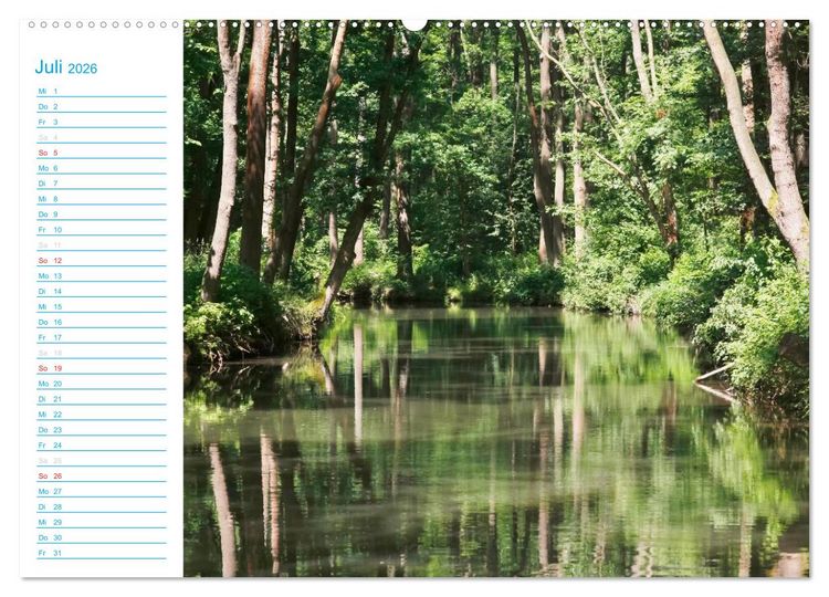 Produktbild: Wundersch&ouml;ner Spreewald (Wandkalender 2026 DIN A2 quer), CALVENDO Monatskalender
