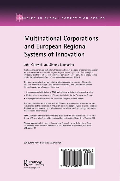Produktbild: Multinational Corporations and European Regional Systems of Innovation