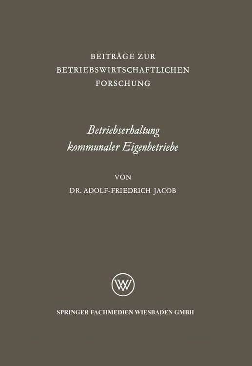 Produktbild: Betriebserhaltung kommunaler Eigenbetriebe