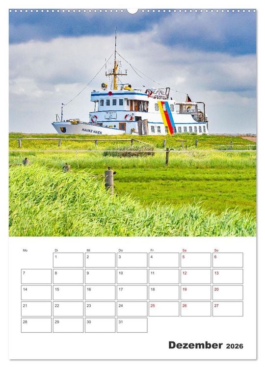 Produktbild: Hallig Hooge - Reiseplaner (Wandkalender 2026 DIN A2 hoch), CALVENDO Monatskalender