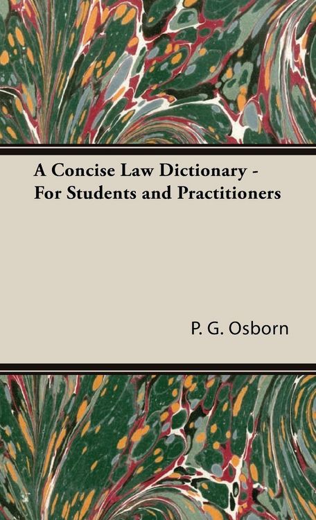Produktbild: A Concise Law Dictionary - For Students and Practitioners