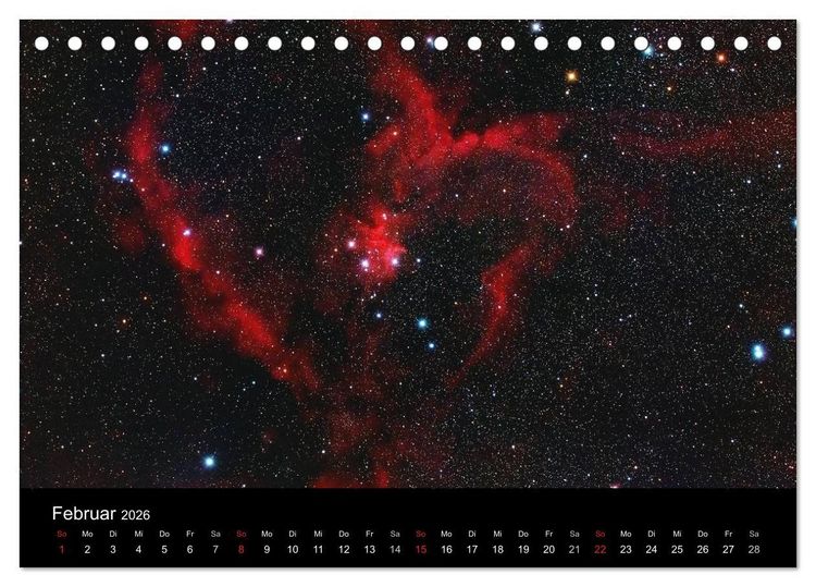 Produktbild: Atemberaubender Weltraum (Tischkalender 2026 DIN A5 quer), CALVENDO Monatskalender