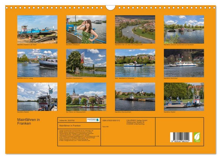 Produktbild: Mainf&auml;hren in Franken (Wandkalender 2026 DIN A3 quer), CALVENDO Monatskalender