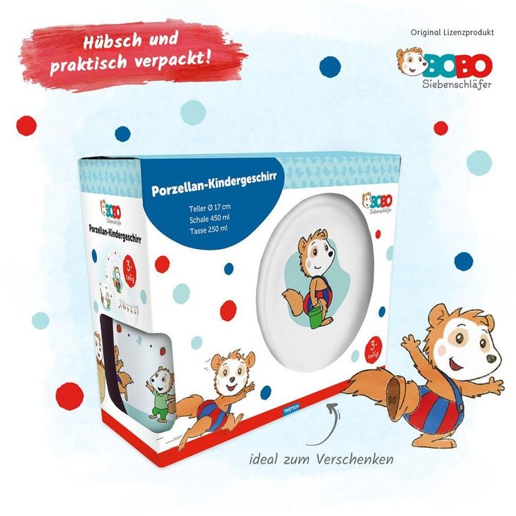 Produktbild: Tr&ouml;tsch Bobo Siebenschl&auml;fer Geschirrset aus Porzellan