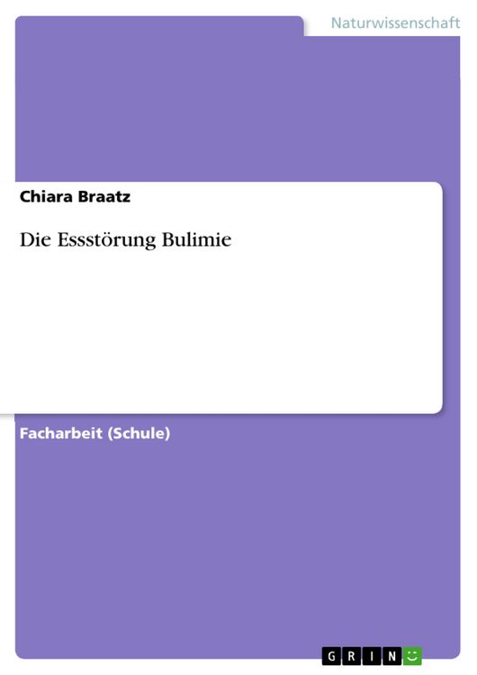 Produktbild: Die Essst&ouml;rung Bulimie