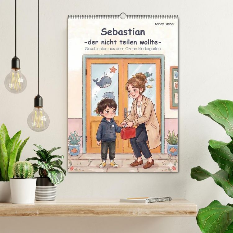 Produktbild: Sebastian - der nicht teilen wollte (Wandkalender 2027 DIN A2 hoch), CALVENDO Monatskalender