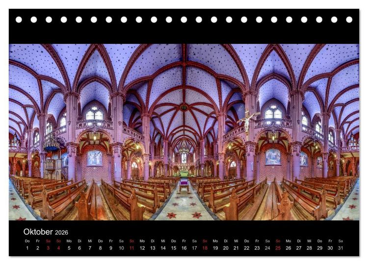 Produktbild: Kapellen, Kirchen und Kathedralen 2026 (Tischkalender 2026 DIN A5 quer), CALVENDO Monatskalender