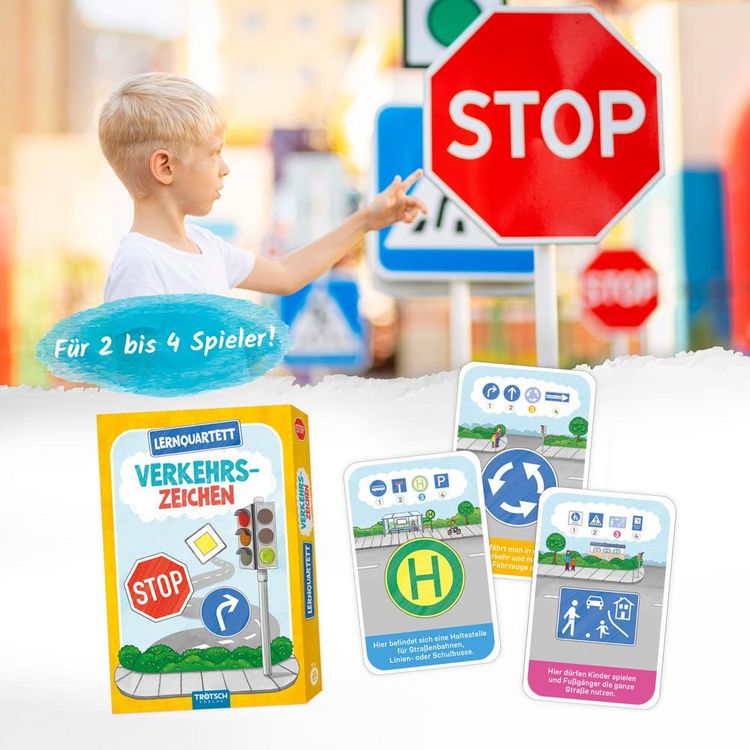 Produktbild: Tr&ouml;tsch Lernquartett Verkehrszeichen