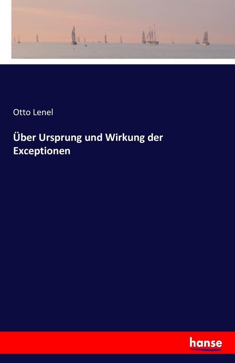 Produktbild: &Uuml;ber Ursprung und Wirkung der Exceptionen