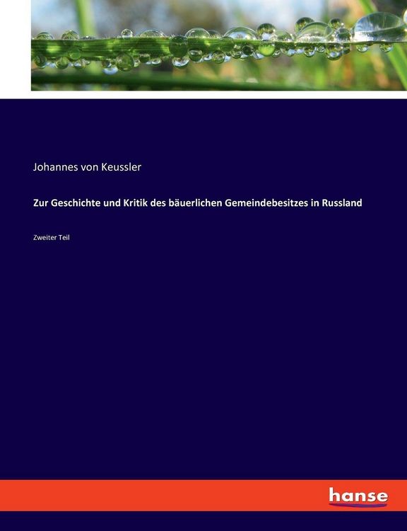 Produktbild: Zur Geschichte und Kritik des b&auml;uerlichen Gemeindebesitzes in Russland
