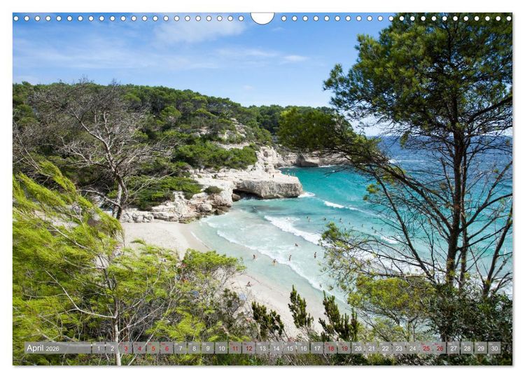 Produktbild: Balearen - Mallorca, Menorca, Ibiza und Formentera (Wandkalender 2026 DIN A3 quer), CALVENDO Monatskalender