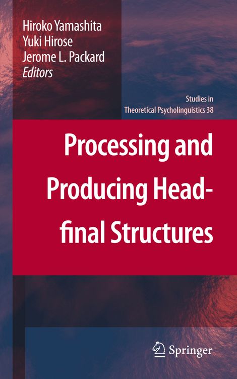 Produktbild: Processing and Producing Head-final Structures