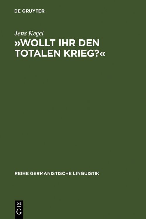 Produktbild: &raquo;Wollt Ihr den totalen Krieg?&laquo;