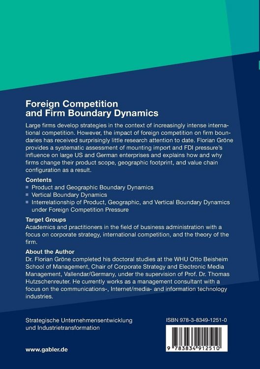 Produktbild: Foreign Competition and Firm Boundary Dynamics