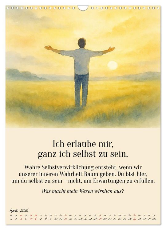 Produktbild: 12 Schl&uuml;ssel zur inneren Freiheit - Ein Jahr f&uuml;r dein inneres Zuhause &ndash; liebevoll, mutig, echt. (Wandkalender 2026 DIN A3 hoch), CALVENDO Monatskalender