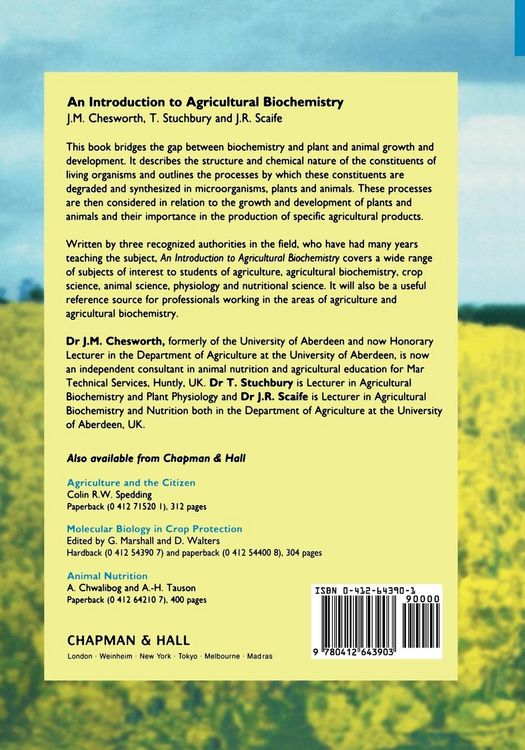 Produktbild: An Introduction to Agricultural Biochemistry