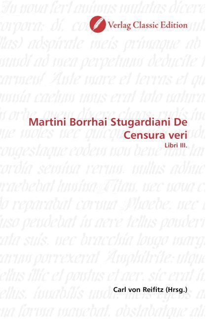 Produktbild: Martini Borrhai Stugardiani De Censura veri