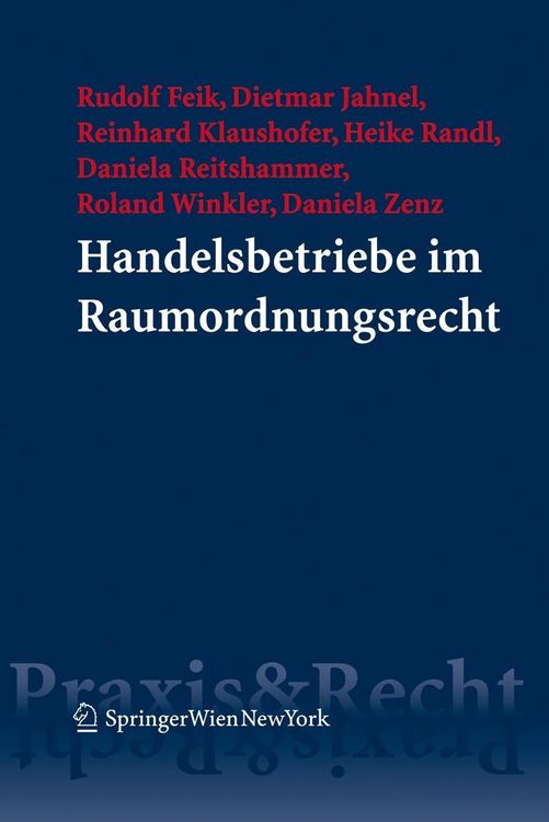 Produktbild: Klaushofer, R: Handelsbetriebe im Raumordnungsrecht