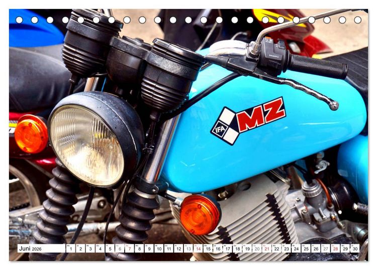 Produktbild: Motorrad-Legende MZ TS 150 - Ein Exportschlager der DDR (Tischkalender 2026 DIN A5 quer), CALVENDO Monatskalender