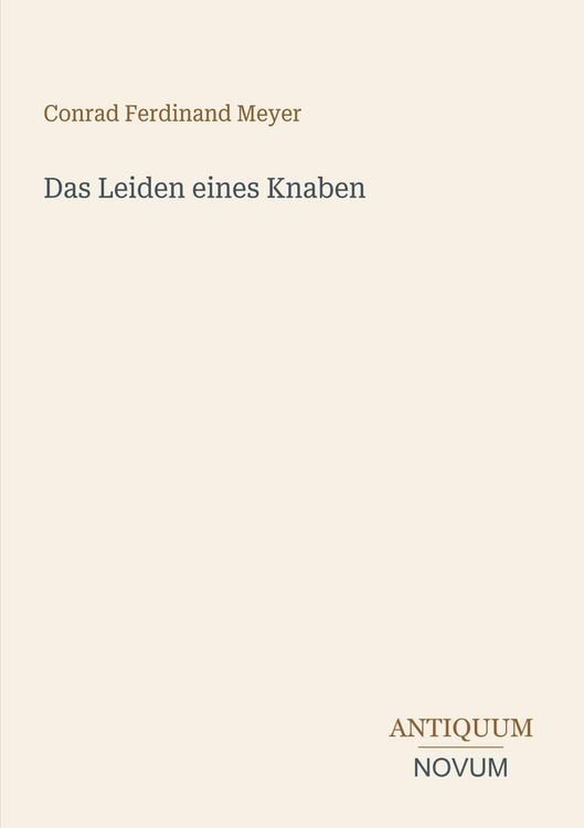 Produktbild: Das Leiden eines Knaben