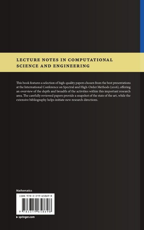 Produktbild: Spectral and High Order Methods for Partial Differential Equations ICOSAHOM 2016