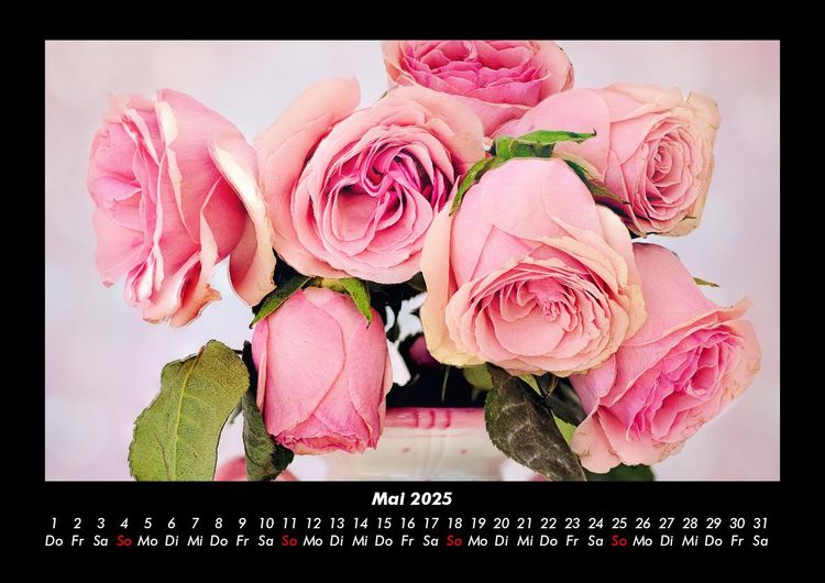 Produktbild: Rosen-Kalender 2025 Fotokalender DIN A3