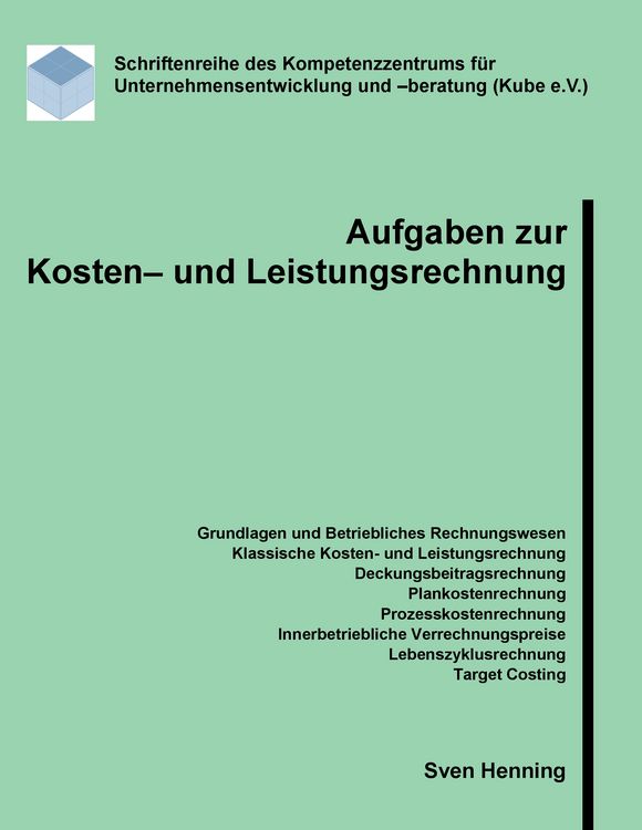 Produktbild: Aufgaben zur Kosten- und Leistungsrechnung