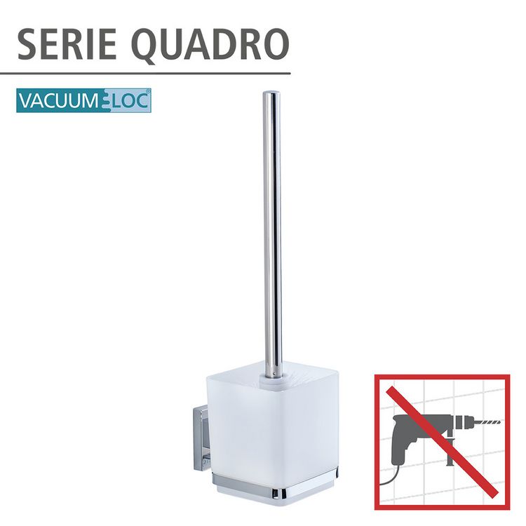Produktbild: Vacuum-Loc&reg; WC-Garnitur Mod. Quadro Edelstahl, Befestigen ohne bohren