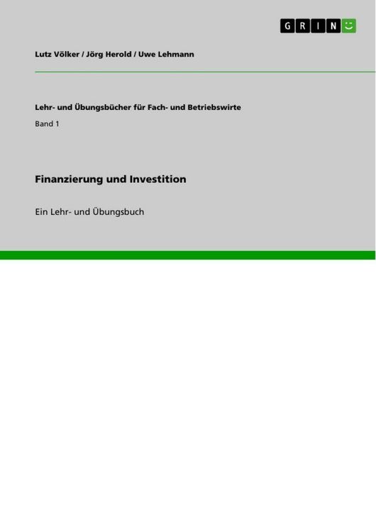 Produktbild: Finanzierung und Investition