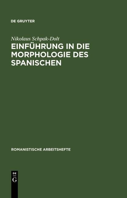 Produktbild: Einf&uuml;hrung in die Morphologie des Spanischen
