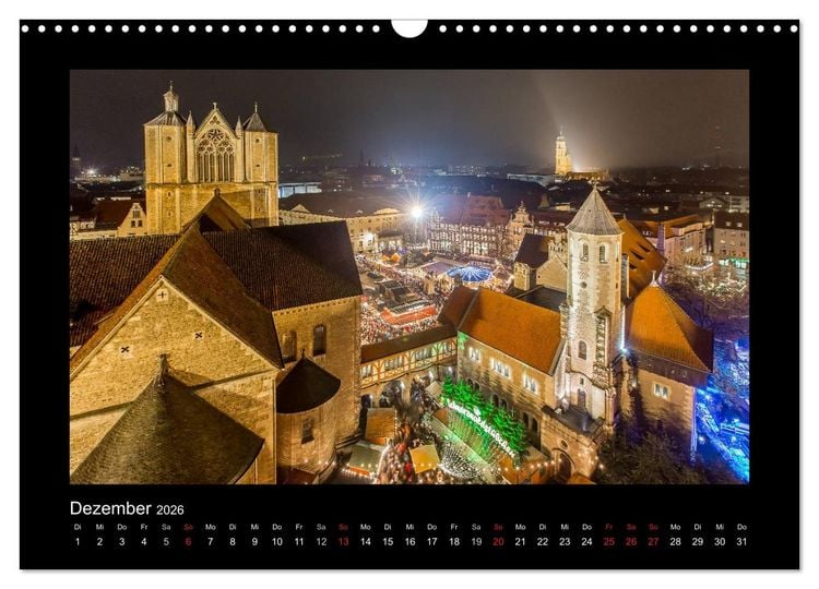 Produktbild: BRAUNSCHWEIG - Abendliche Impressionen (Wandkalender 2026 DIN A3 quer), CALVENDO Monatskalender