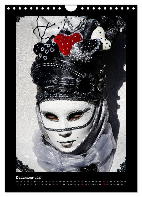 Produktbild: Venezianische Masken HALLia VENEZia Schw&auml;bisch Hall (Wandkalender 2027 DIN A4 hoch), CALVENDO Monatskalender