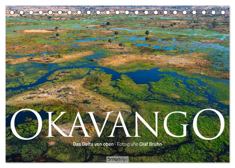 Produktbild: Okavango - Das Delta von oben (Tischkalender 2026 DIN A5 quer), CALVENDO Monatskalender