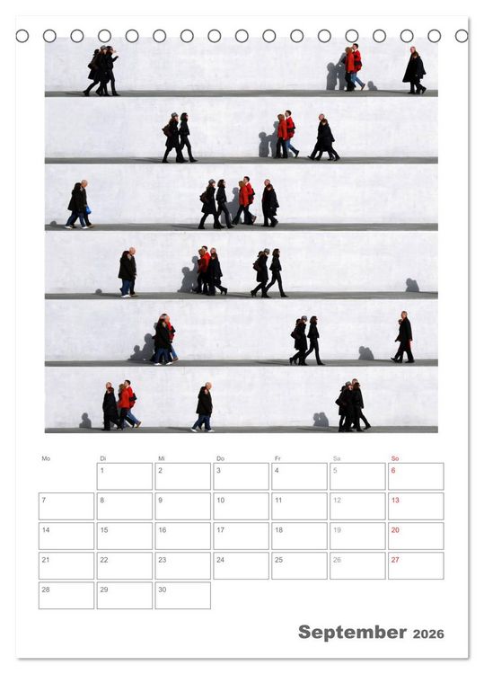 Produktbild: Wall People - Bilderserie von Eka Sharashidze (Tischkalender 2026 DIN A5 hoch), CALVENDO Monatskalender