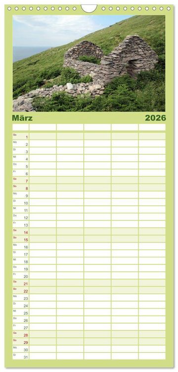 Produktbild: Familienplaner 2026 - Irland mit 5 Spalten (Wandkalender, 21 x 45 cm) CALVENDO