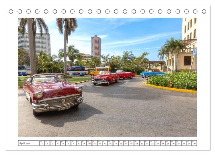 Produktbild: Amerikanische Legenden, unterwegs auf Kubas Stra&szlig;en (Tischkalender 2027 DIN A5 quer), CALVENDO Monatskalender