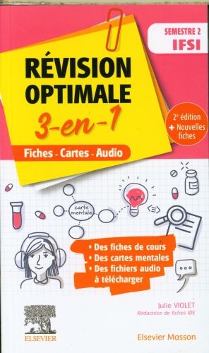 Produktbild: R&eacute;vision optimale 3-en-1 : semestre 2 IFSI : fiches, cartes, audio